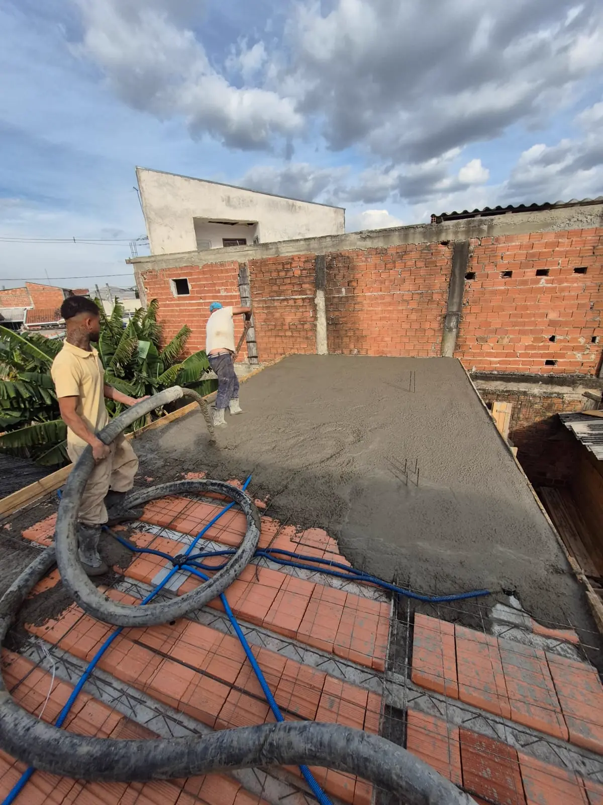 Concretagem com bomba