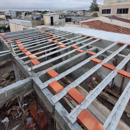 Estrutura pronta para lajota